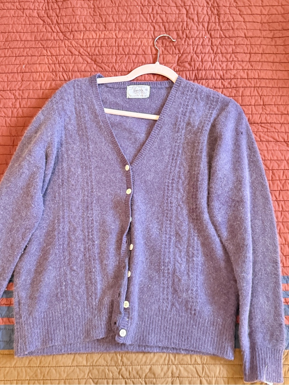 Lilac V-Neck Button Front Cardigan Sweater